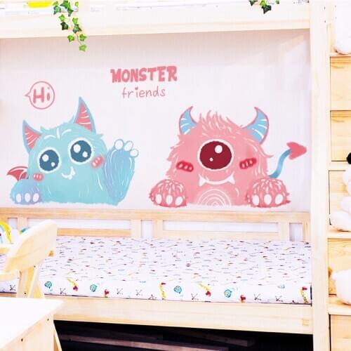 Cartoon Cute Animals Wall Sticker Decoration for Girls Dormitory Living Room Wall Decor Self-adhesive Bedroom Vinyl Wallpaper