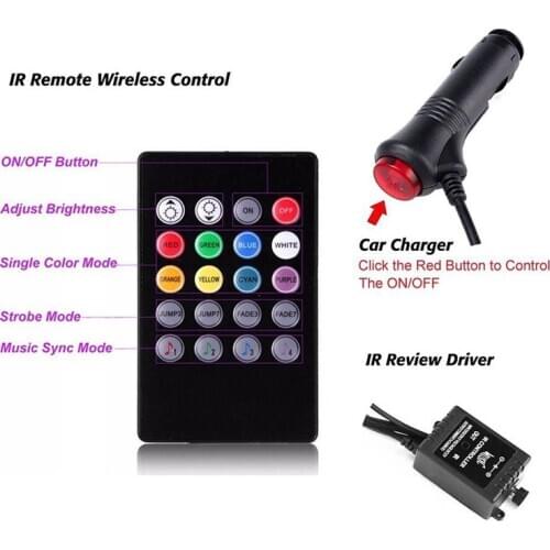 Music LED Strip Light Remote voice control Interior Styling Decorative Music Control Multiple Modes Automotive Interior Decor