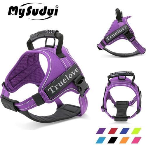 MySudui Truelove Large Dog Harness Vest Reflective Chihuahua Large No Pull Tactical Small Pet Dog Vest Harness Pet Harness Vest