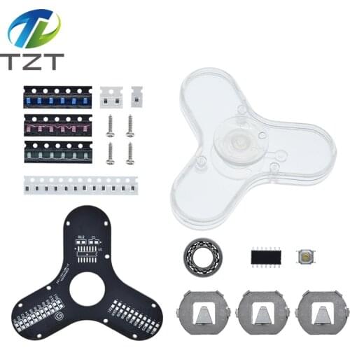 TZT Electronic Diy Kit Fingertip Gyro LED Manufacture Kit Fun Welding Diy Kt RG550 Alleviate Fatigue Loosen Body And Mind