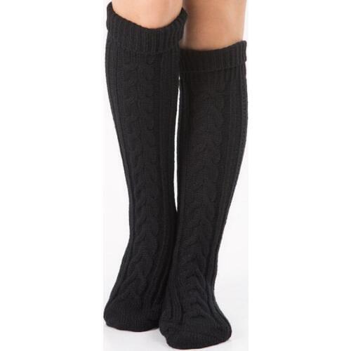 1 Pair Ladies Knitted Boot Cuffs Long Socks Leg Warmers Womens Christmas Boot Cover Socks Home Floor Wear
