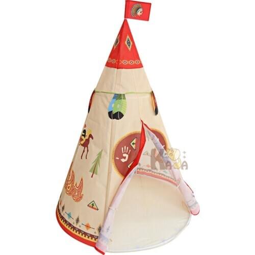 New Natural Indian Pattern Children Toy Tents Safety Portable Indoor Outdoor Camping Game Tents Play House Kids Gifts