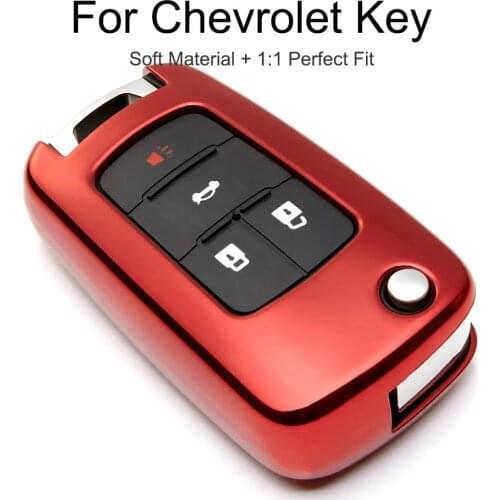 NEW TPU Key Case Cover For Chevrolet Sonic Spark Cruze Aveo Malibu Lacetti Orlando Trax Epica Auto Keychain Key Fob Shell Holder