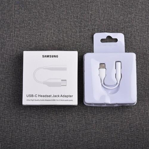 Original SAMSUNG Type C Audio Cable USB C to 3.5mm AUX Earphones Adapter For Galaxy S20 Ultra Note 10 Plus A90 A70 A80 A50 A8S