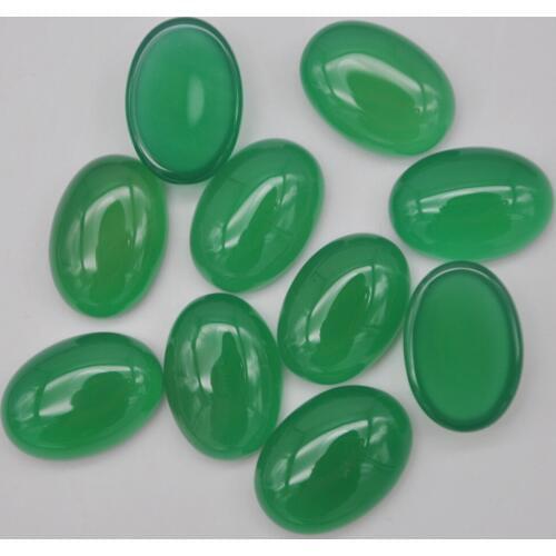 14x10MM Green Carnelian Bead Oval CAB Cabochon Jewelry For Woman Gift (10 pcs/lot) H142