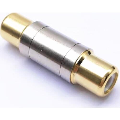 RCA female to female plug adapter adapter terminal DIY RCA connector video audio extension cable cable converter Copper