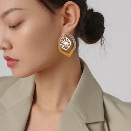 Earrings for Women 2021 Copper Gradient Resin Earrings WAS10218