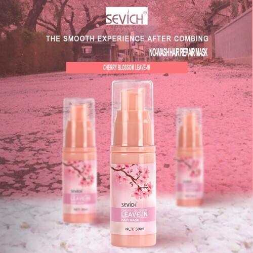 Sevich 30ml Smoothes Cherry Blossom Leave-in Hair Mask Repair Damaged Amino Acid Hair Essence Nourishing Hair Care Serum