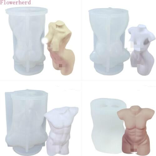 Silicone Candle Mold Human Body Silicone Mold Female Body Candle Mold Resin Mold Aromatherapy Plaster Mold Candle Making Kit