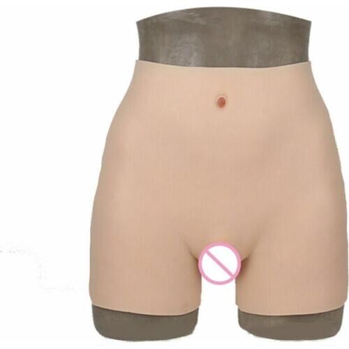 Silicone Shaping Fake Vagina Pants Thicken Hip Underwear Realistic Soft Bionic Skin Crossdresser Transgender Queen Transvestite