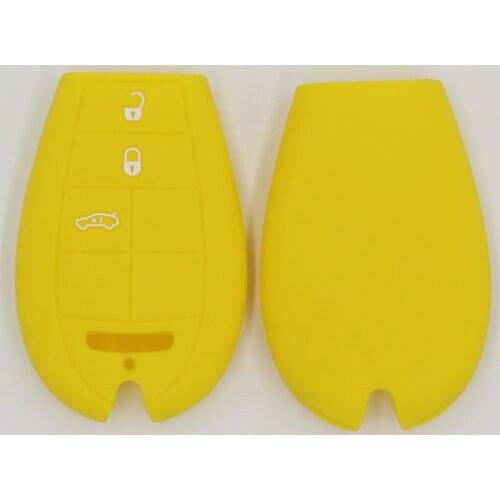 2PC For Chrysler 300 Silicone Key Cover For Dodge JCUV Ddart For Jeep Grand Cherokee Compass Patriot Key Bag