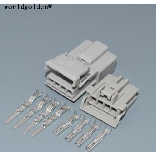Worldgolden 4 Pin Male Female 6098-0244 6098-0243 HD Type Car Auto Electrical Wire Connector Plug With Terminals
