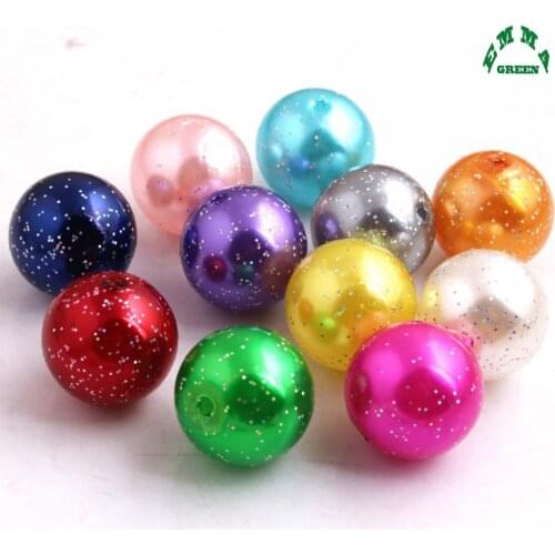 Pearl Beads Bulk Round Beads for Jewelry Making Acrylic Loose Beads 6mm-20mm Chunky Bubblegum Powder Beads