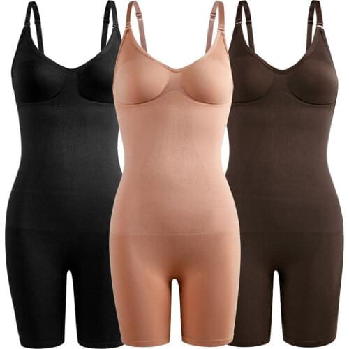 Womens Sexy Seamless Full Body Shaper Tummy Control Bodysuit Backless Slimming Shapewear fajas colombianas reductoras