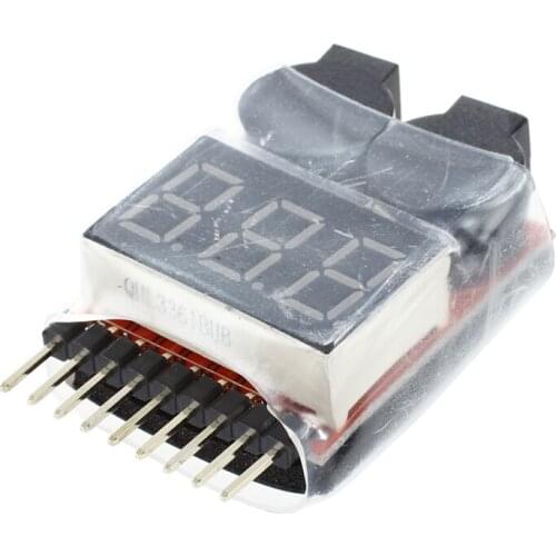 1-8S Lipo LiMn Battery Tester Low Voltage Buzzer Alarm