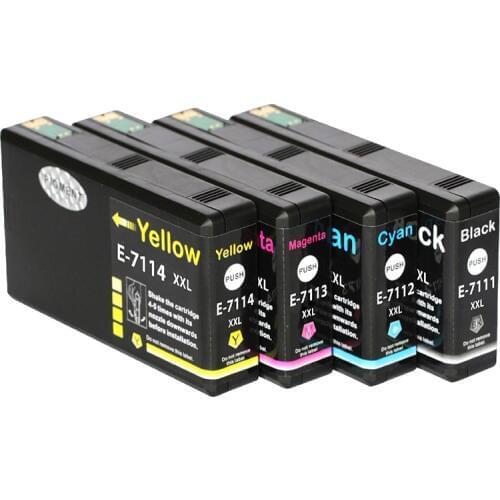 4X Compatible Ink Cartridge T7111 T7112 T7113 T7114 For Epson WorkForce Pro WP-4010 WP-4023 4090 WP-4520 WP-4533 WP-4590 printer