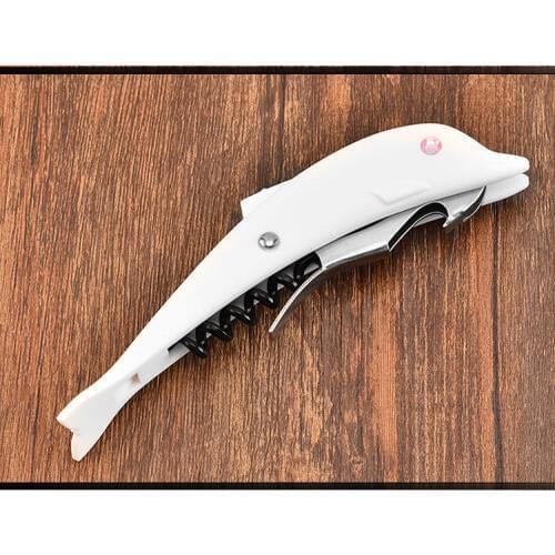 50pcs High Quality Creative Dolphin Cork Screw Corkscrew MultiFunction Wine Bottle Cap Opener Beer Bottle Opener lin4220