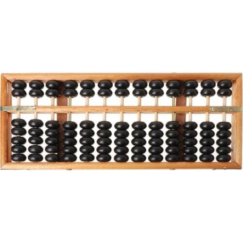 Portable Chinese 13 Digits Column Abacus Arithmetic Soroban Calculating Counting Math Learning Tool for Children