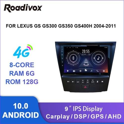 9 inch android 10.0 car radio video gps player for LEXUS GS GS300 GS350 GS400H 2004-2011 multimedia autoradio stereo head unit
