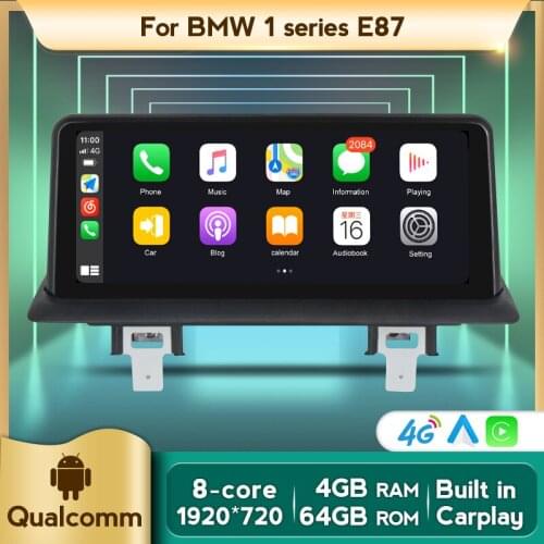 MSM8953 2021 4G LTE Blu-Ray Android 10 Car Multimedia Player Carplay Auto GPS DSP For BMW 1Serie E81 E82 E87 E88 i20 2004-2011