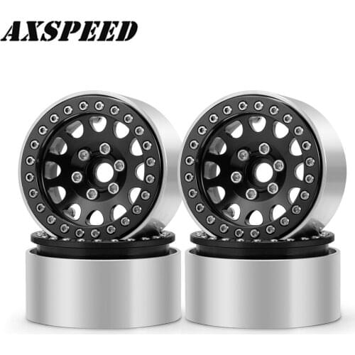 AXSPEED Metal 1.9'' Beadlock Wheel Rim 12-Spoke Wheel Hub for 1:10 RC Crawler Axial SCX10 CC01 Wheels Parts