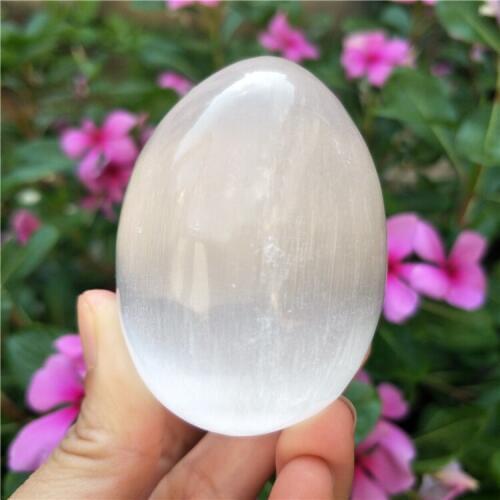 Snow white large selenite yoni egghealing crystals kegel exercise healing crystal meditation remove negative energy
