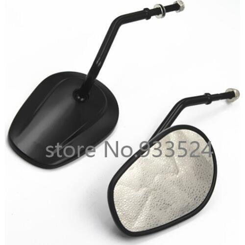Black Oval Side Rear View Mirrors For Harley Road Glide Road King Street Glide Sportster 1000 1100 1200 883 XR1000 XR750