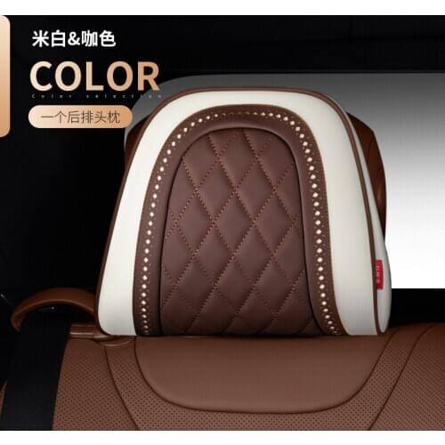 For Mercedes Benz Maybach S-Class headrest Luxury car Pillows Car Travel Neck Rest Pillows Seat Cushion Support Napa leather