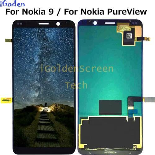For Nokia 9 LCD Display Touch Screen Digitizer TA-1004 TA-1005 For Nokia 9 PureView LCD C9 Screen Replacement