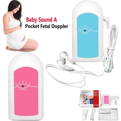 CONTEC Baby Sound A Doppler Fetal Heart Rate Monitor Pregnancy Heart Rate Detector LCD Digital Display For Home Blue/Pink