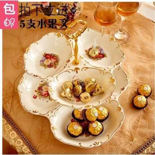 Double layers cake stand cake plate snack dish tableware dessert plate european style