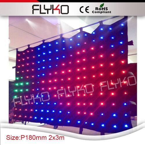 FLYKO fashion show flashlight quad color led video curtain P18