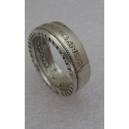 Handcraft Ring Switzerland Coin Rings Vintage Handmade from Switzerland Coin-1 Sizes 9-16