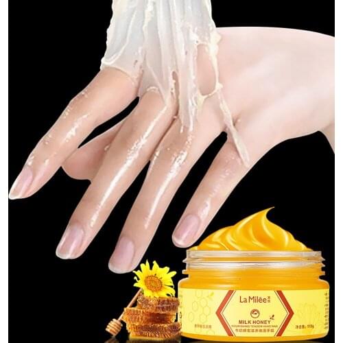 Milk Honey Hand Mask Hand Wax Moisturizing Whitening Skin Care Exfoliating Calluses Hand Film Hands Care Cream
