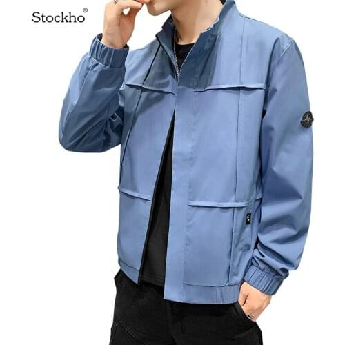 Mens Autumn and Winter Casual Jacket 2021 Mens Fashion Stand-Up Collar Zipper Jacket Casual Long-Sleeved Clothes All-Match Top