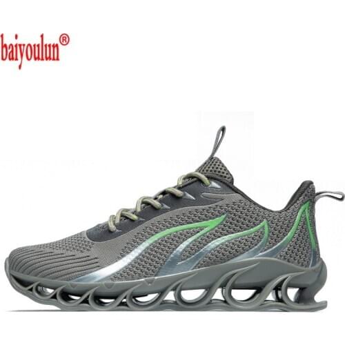 2021 New Running Shoes Blade Cushioning Sneakers for Men Breathable Sports Shoes Outdoor Athletic Training Walking Sneakers