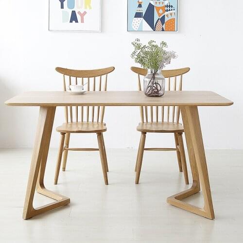 Nordic style wood dinner table and chairs kitchen table set contracted modern Suitable for 6 people furniture dining round