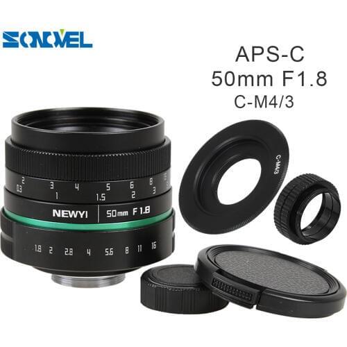 Camera lens 50mm f1.8 APS-C Multi-coated Movie Lens+C Mount for Olympus Panasonic Micro 4/3 M4/3 G7 GH3 G85 GX85 GX7 E-M5