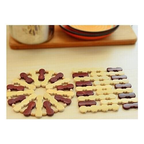 Wholesale 500 PCS exquisite square bamboo placemats, crockery cups insulation pad, anti-scald non-slip mat, monolithic loaded