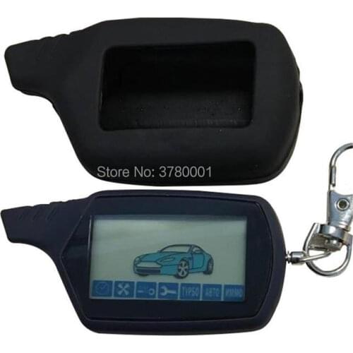 Top Quality A91 LCD Remote Control + Silicone Case For Russian 2 Way Car Alarm Starline 91 A91 LCD Remote Control Fob Keychain