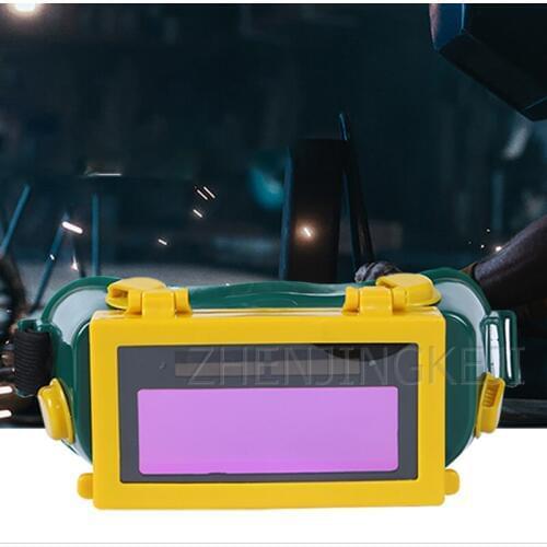 Clamshell Design Solar Energy Automatic Dimming PC Welding Glasses Protective Equipment Oil And Water Resistant Inside Anti-fog