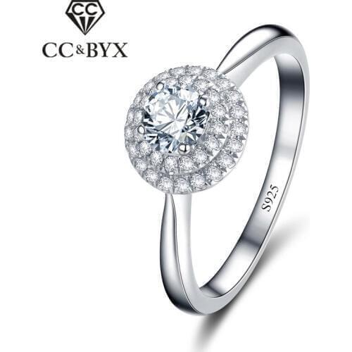 Luxury Wedding Rings For Women Cincin Wanita Engagement Cheap Rings For Woman Bague Femme Lovers CZ Jewerly CC105