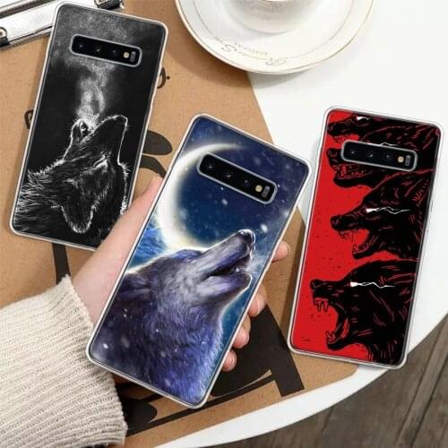 Angry Animal Wolf Fierce Silicon Phone Case For Samsung Galaxy A51 A71 A70 A50 A40 A30 A20E A10S A01 A21 A6 A7 A8 A9 Plus + Cove