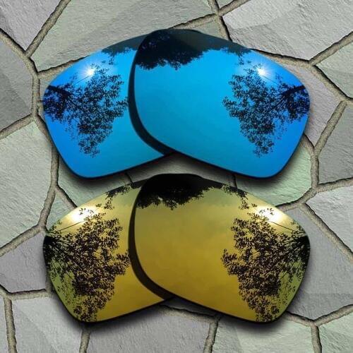 Sky Blue&Yellow Golden Sunglasses Polarized Replacement Lenses for Oakley Holbrook