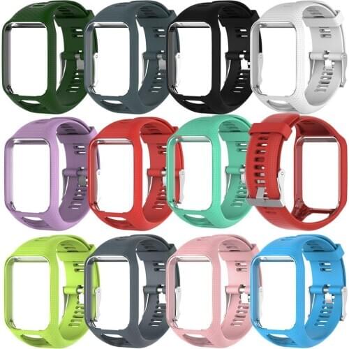High Quality Silicone Replacement Wrist WatchBand Strap For TomTom Runner 2 3 Spark 3 GPS Sport Watch