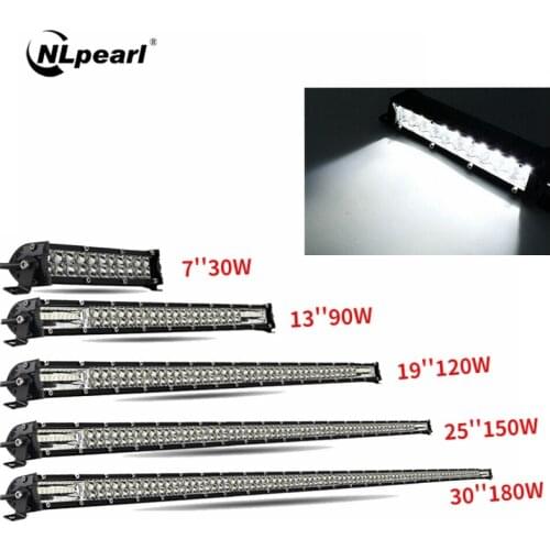 NLpearl 12V 24V Offroad Led Light Bar Spot Flood Combo Led Work Light for Jeep Car 4WD Truck SUV ATV Barra LED Driving Fog Light