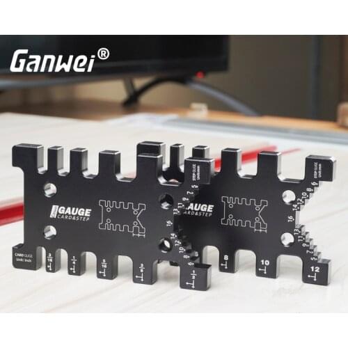 Ganwei Woodworking Tenon Gauge Caliper Height Gauge Metric/Inch Tenon Cutter For Saw Router Table Machine DIY Measuring Tools