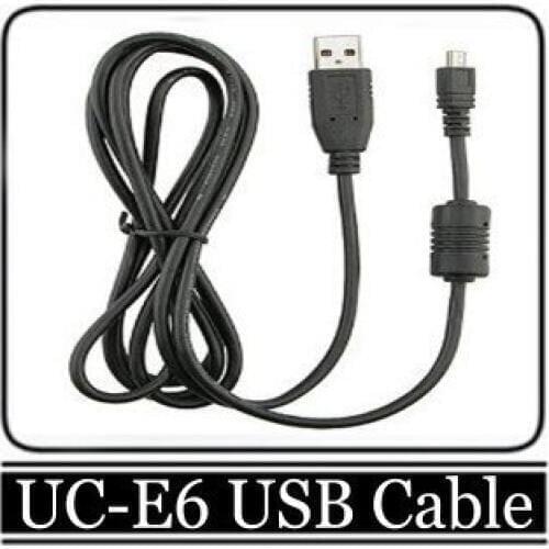 UC-E6 USB Cable For Nikon COOLPIX AW100,L20,L22,L24,L100,L110,L120,P100,P300,P310,P500,P510,P6000,P7000,P7100,P90 Digital Camera