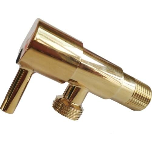 LASO G 1/2" Gold Angle Valve Copper Toilet Triangle Water Heater Valves Kitchen Inlet Water HTap Brass Bathroom Angle Stop Valve