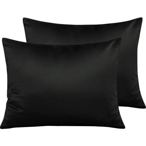 1pc solid colour satin pillowcase silk imitation 48*74cm